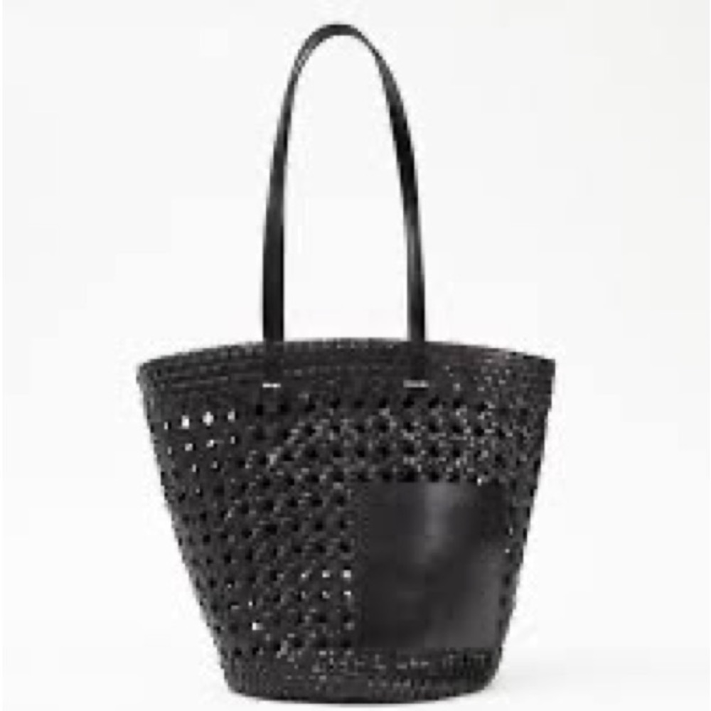 Clare V. Choupette Black Rattan Bag